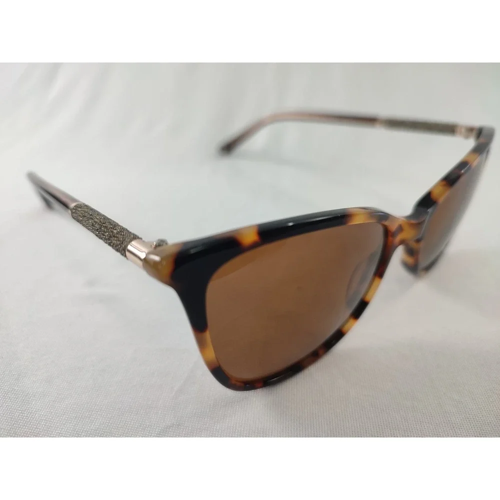 BULOVA Shantou Tortoise Sunglasses Women Cat Eye Crystal Temples‎ 54-17-140 Case
